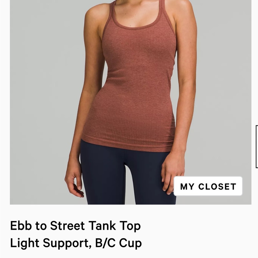 Lululemon Ebb to Street Tank Top